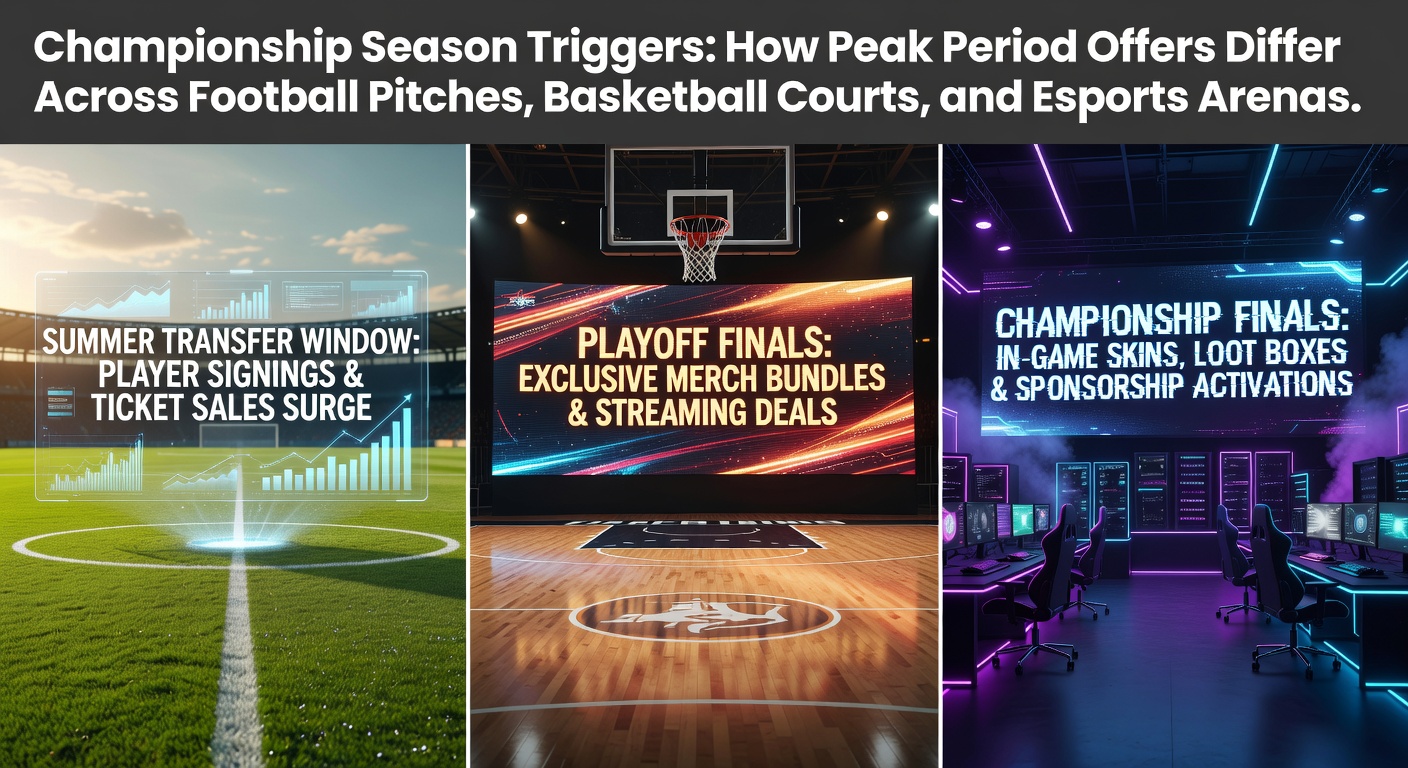 Overview of championship season promotional triggers across football, basketball and esports platforms
