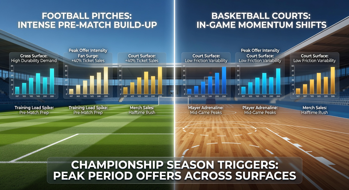 Comparison of promotional mechanics during May championship windows in different sports