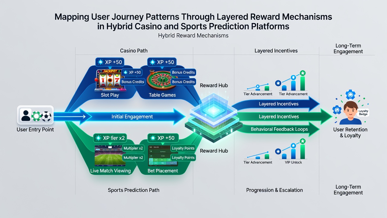 Chart illustrating mid-journey reward progression and behavioral data patterns