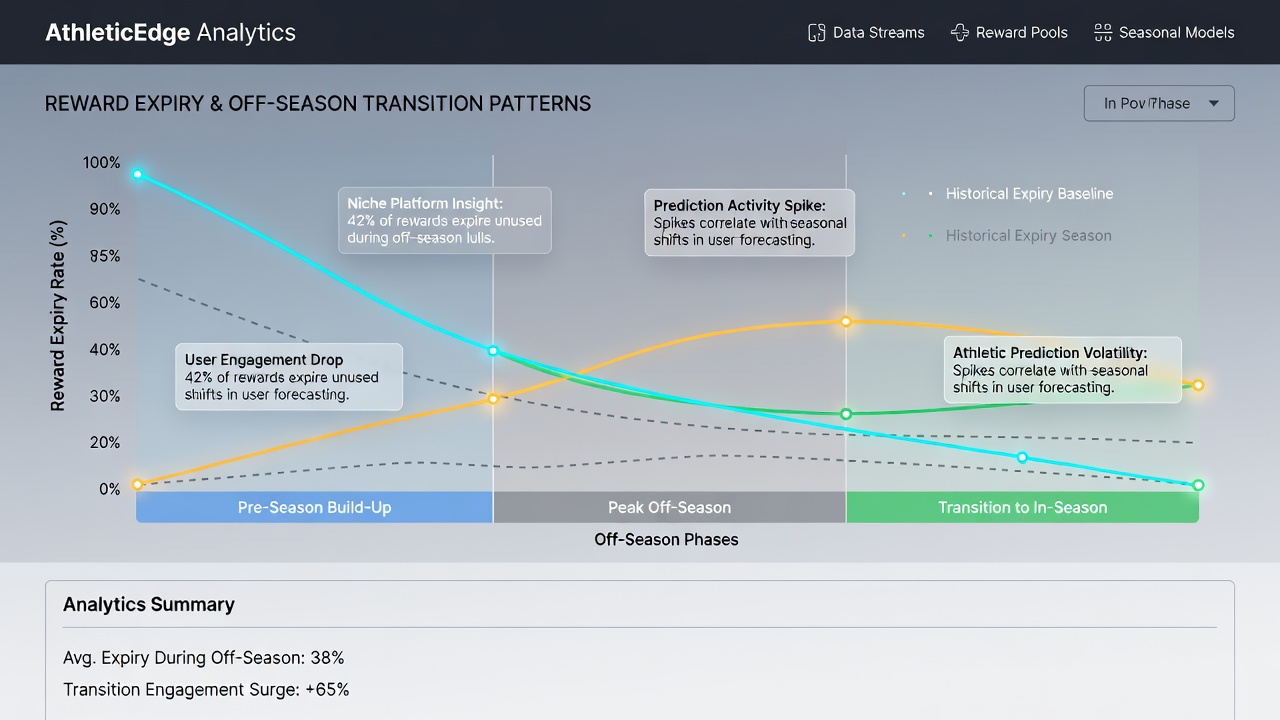 Screenshot of a prediction platform dashboard highlighting expiring rewards during an off-season transition period