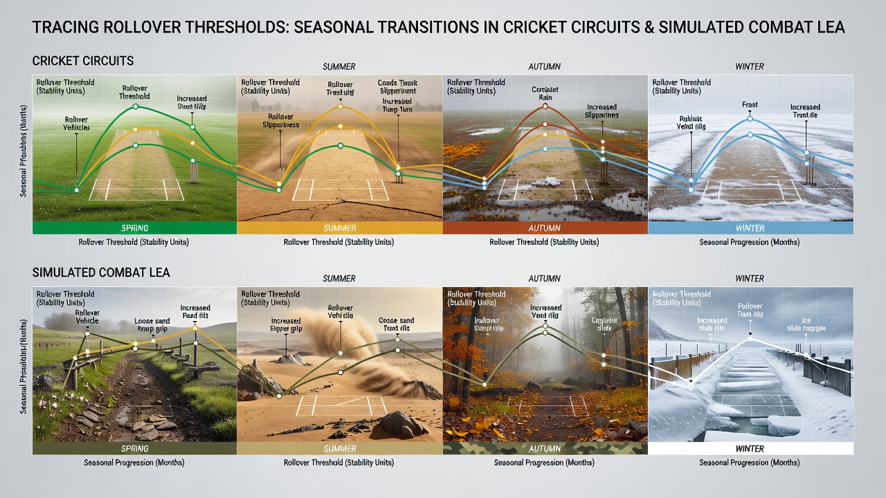 Chart illustrating threshold synchronization between cricket off-seasons and ongoing simulated combat tournaments across device types
