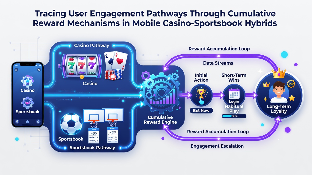 Mobile screen capture illustrating cumulative progress bars linking casino playtime to upcoming sportsbook events