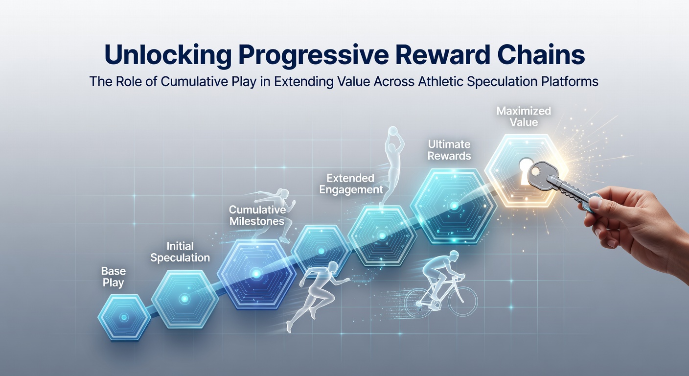 Illustration of progressive reward chains in sports betting platforms showing cumulative play unlocking tiered benefits